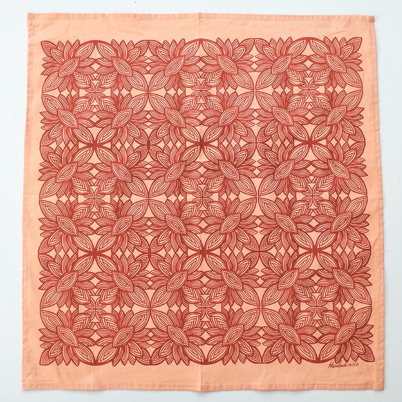 Hemlock Goods now HANKER #08 Ocala a 100% cotton Orange and rust bandana artisan-BluebirdMercantile