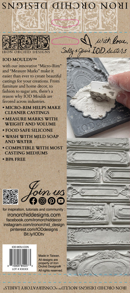 Iron Orchid Design CONSERVATORY LABELS 6×10 DECOR MOULD™-BluebirdMercantile